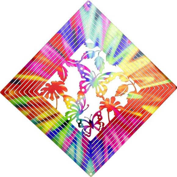 Rainbow Butterfly Kinetic Wind Spinners for Yard and Garden Wind Spinner Outdoor - Picture 6 of 6